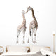 Two Nuzzling Giraffes Wall Decal