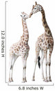 Two Nuzzling Giraffes Wall Decal