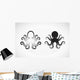 Vector image of an octopus on white background. Wall Decal