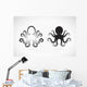 Vector image of an octopus on white background. Wall Decal