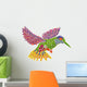 Paradise Floral Humming-bird Wall Decal