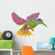 Paradise Floral Humming-bird Wall Decal