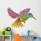 Paradise Floral Humming-bird Wall Decal