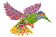 Paradise Floral Humming-Bird Wall Decal