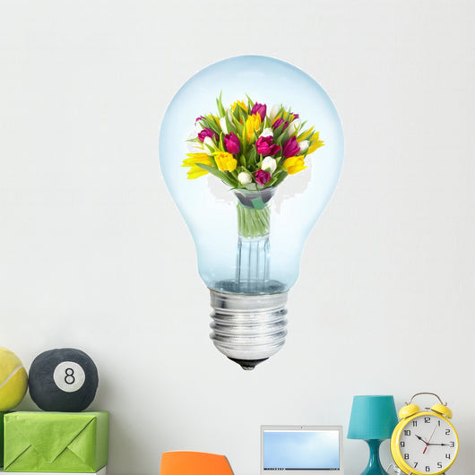 Electrobulb with Bunch Tulips Wall Decal