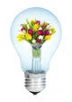 Electrobulb with Bunch Tulips Wall Decal