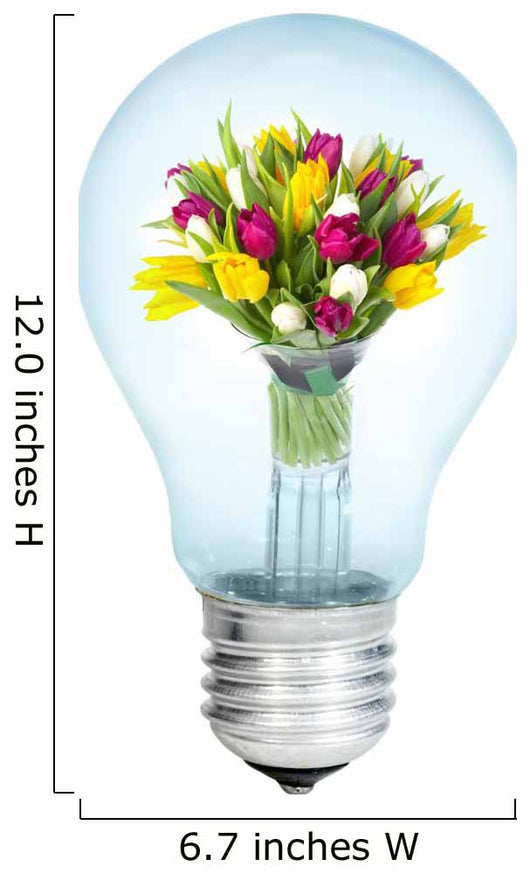 Electrobulb with Bunch Tulips Wall Decal