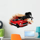 Mustang Car Horse Drawing Wall Decal