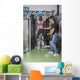 Male & Female Training in Gym Wall Mural