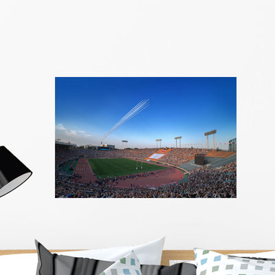Olympic Stadium Wall Decal shown on a wall