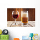 Red Wine Glass and Wall Decal