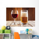 Red Wine Glass and Wall Decal