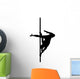 Pole dancing silhouette Wall Decal
