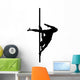 Pole dancing silhouette Wall Decal