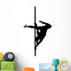 Pole dancing silhouette Wall Decal