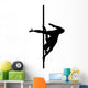 Pole dancing silhouette Wall Decal