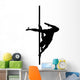 Pole dancing silhouette Wall Decal
