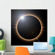 Rendered total solar eclipse with lens flare Wall Mural
