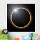 Rendered total solar eclipse with lens flare Wall Mural