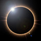 Rendered Total Solar Eclipse With Lens Flare Wall Decal