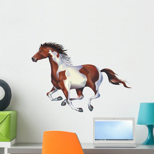 Galloping Spotted Horse Wall Decal