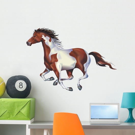 Galloping Spotted Horse Wall Decal