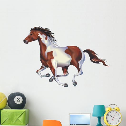 Galloping Spotted Horse Wall Decal