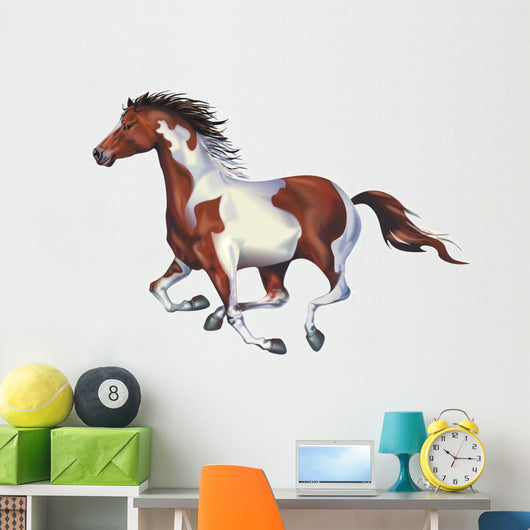 Galloping Spotted Horse Wall Decal
