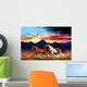 Wild Horses Run Illustration Wall Decal