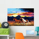 Wild Horses Run Illustration Wall Decal