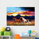 Wild Horses Run Illustration Wall Decal
