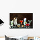 Selection Festive Christmas Drinks Wall Decal