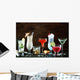 Selection Festive Christmas Drinks Wall Decal