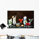 Selection Festive Christmas Drinks Wall Decal
