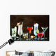 Selection Festive Christmas Drinks Wall Decal