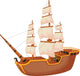 Cartoon Ship Wall Decal