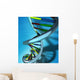 Conceptual Illustration of a DNA molecule Wall Mural
