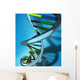 Conceptual Illustration of a DNA molecule Wall Mural