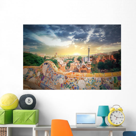 Park Guell in Barcelona, Spain Wall Mural