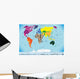 high detailed world map Wall Mural
