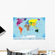 high detailed world map Wall Mural