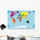 high detailed world map Wall Mural