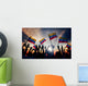Silhouettes of People Holding Flag of Colombia Wall Mural