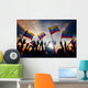 Silhouettes of People Holding Flag of Colombia Wall Mural