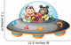 Playful Animals inside Saucer Wall Decal
