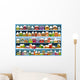 Winter banners with cartoon houses Wall Mural