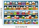 Winter banners with cartoon houses Wall Mural