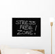 The phrase Stress Free Zone written on a blackboard Wall Mural