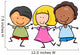 multicultural children cartoon illustration Wall Decal
