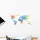 Watercolor World Map Poster Wall Decal